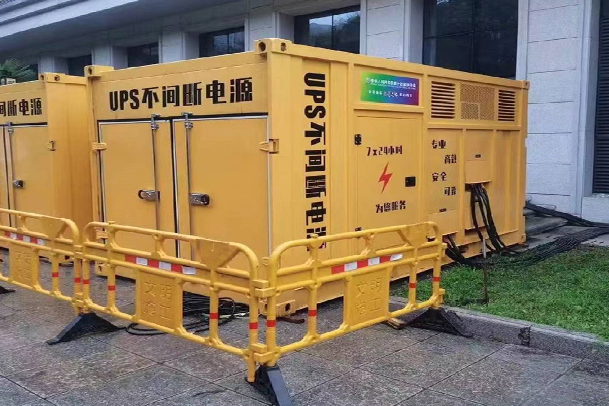 江北发电机租赁施工现场