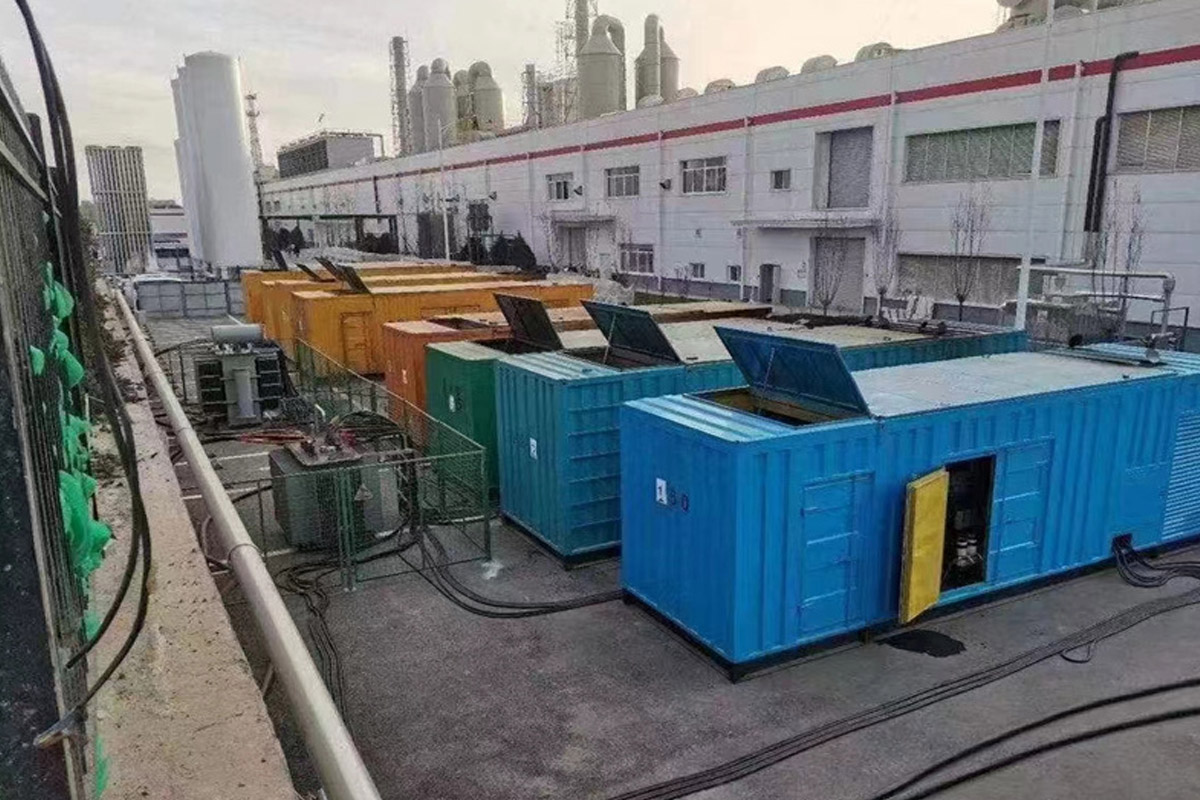 江北发电机租赁施工现场